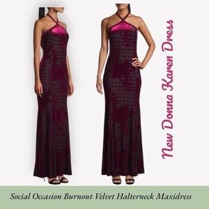 Donna Karan New York
Social Occasion Burnout‎ Velvet Halterneck Maxidress